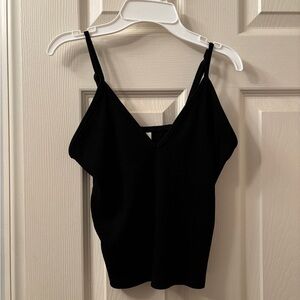 SHEIN Adjustable Black Tank Top